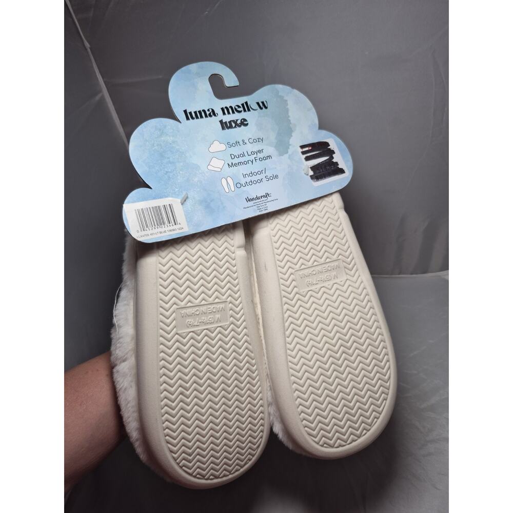 ๐ฅ LUNA MELLOW Luxe Plush Bunny 2x Memory Foam Slippers M (US 6.5 - 7.5) B6 - Picture 8 of 8